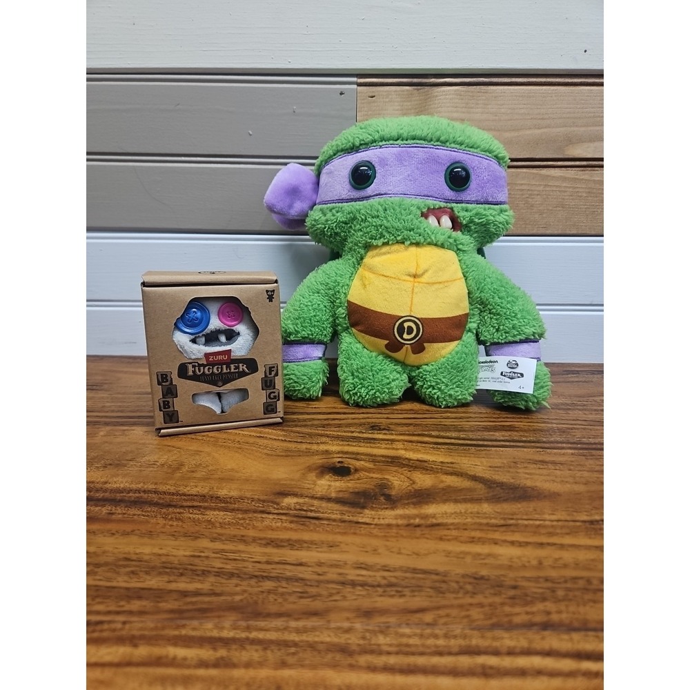 Fuggler x Teenage Mutant Ninja Turtles Donatello Plush And Zuru Baby Fug Monster